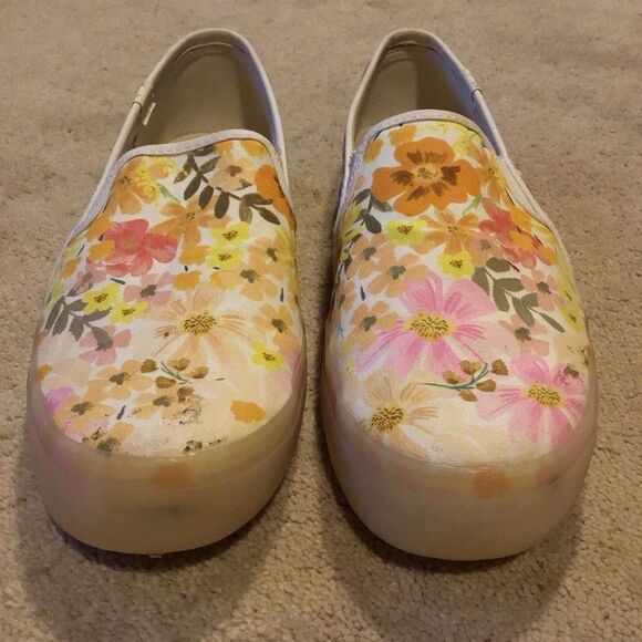 Keds x Rifle Paper co. Double Decker Marguerite Floral Slip On Canvas - Picture 2 of 6